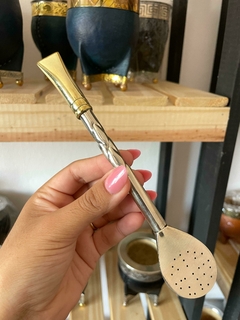 Bombillon de alpaca y bronce