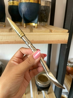 Bombillon de alpaca y bronce - comprar online