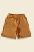 Camisa Lei Natural e Short Mostarda - Meu Sambinha
