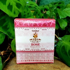 Incenso Cone Cascata Rosas - Goloka Ayurvedic