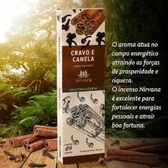 Incenso Natural Nirvana - Cravo e Canela: Atrai Dinheiro - comprar online
