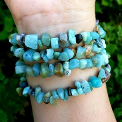 Pulseira Amazonita Cascalho - Atrai Boa Sorte - Rituale 