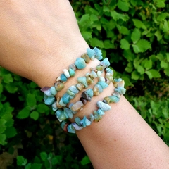 Pulseira Amazonita Cascalho - Atrai Boa Sorte