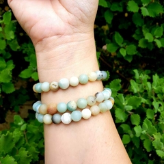 Pulseira Amazonita Esfera - Atrai Boa Sorte - Rituale 