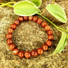 Pulseira Jaspe Vermelha Esfera - Vitalidade e Proteção - Rituale 