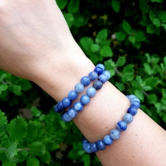 Pulseira Esfera Quartzo Azul - Meditação e Fortalecimento emocional