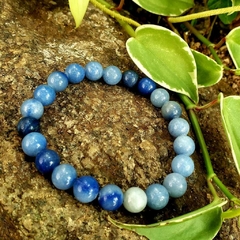 Pulseira Esfera Quartzo Azul - Meditação e Fortalecimento emocional - loja online