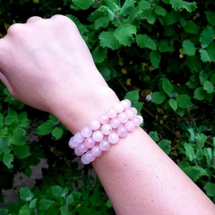 Pulseira Quartzo Rosa Esfera - Amor e Compaixão
