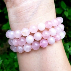 Pulseira Quartzo Rosa Esfera - Amor e Compaixão - loja online