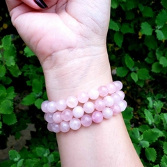 Imagem do Pulseira Quartzo Rosa Esfera - Amor e Compaixão