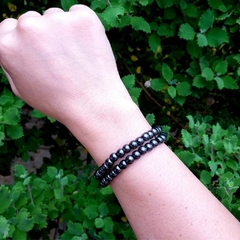 Pulseira Hematita Esfera - Proteção contra vícios e hábitos nocivos