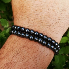 Imagem do Pulseira Hematita Esfera - Proteção contra vícios e hábitos nocivos