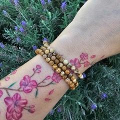 Pulseira Jaspe Picture Esfera 4mm - Tranquilidade - comprar online