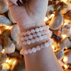 Pulseira Quartzo Rosa Esfera - Amor e Compaixão
