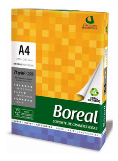 RESMA BOREAL EXTRA BLANCO - A4 - 21x29,7 - 75grs. - PAQ x500hjs.