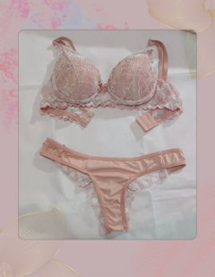 CONJUNTO ROSE COM RENDA - comprar online