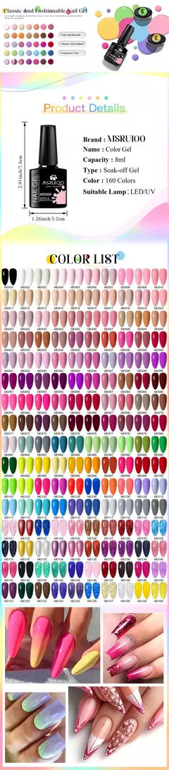Imagem do esmaltes em gel para decoração, pintura em gel UV
