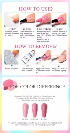 Imagem do esmaltes em gel para decoração, pintura em gel UV