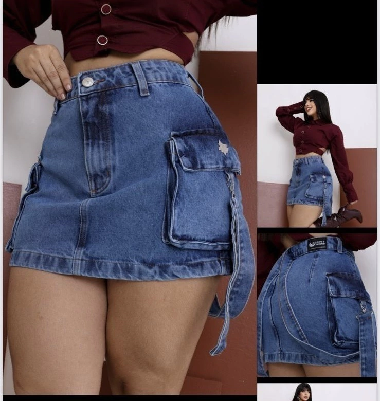 Saia jeans bolsos 2