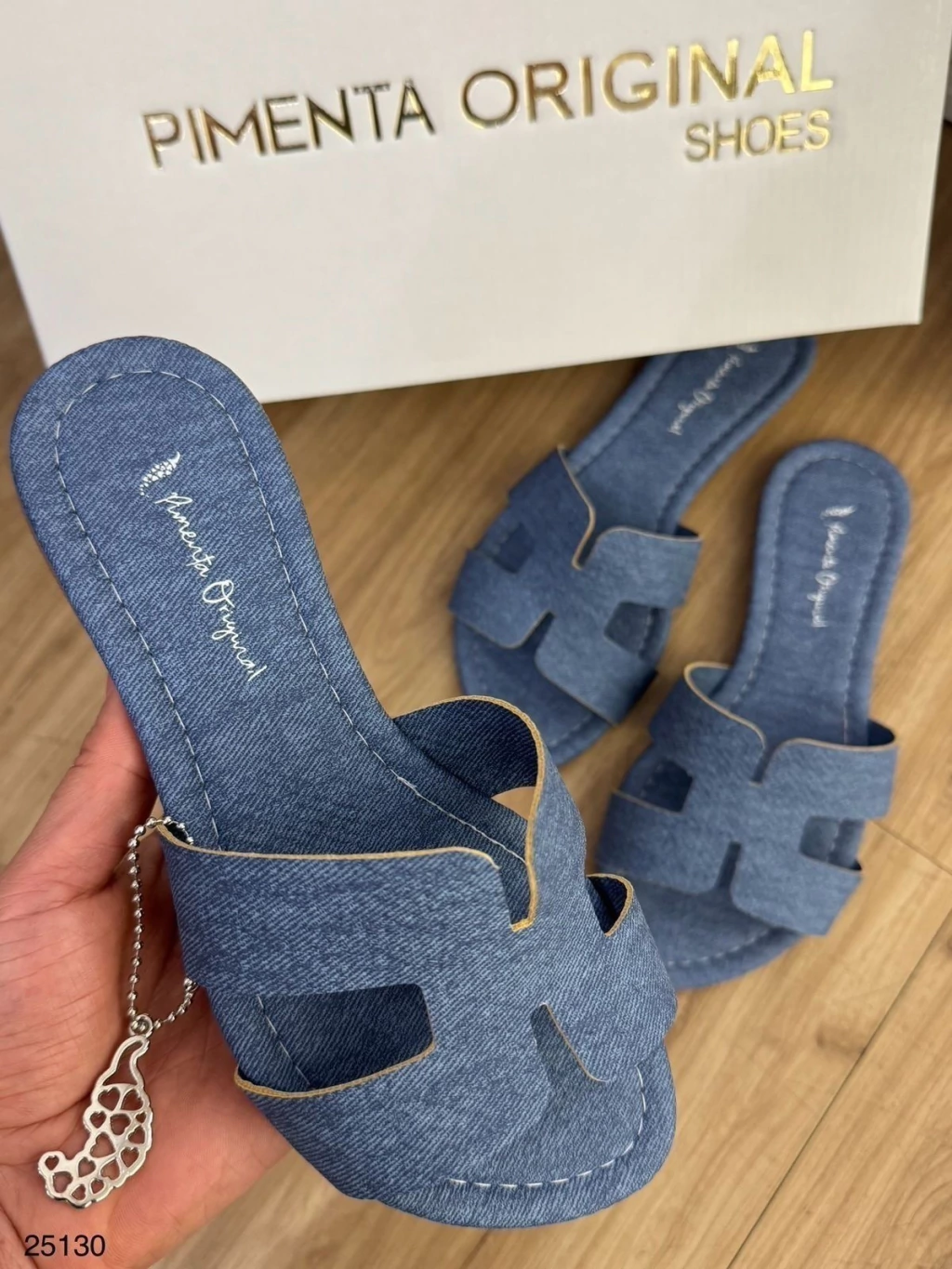 Rasteirinha H pimenta original jeans