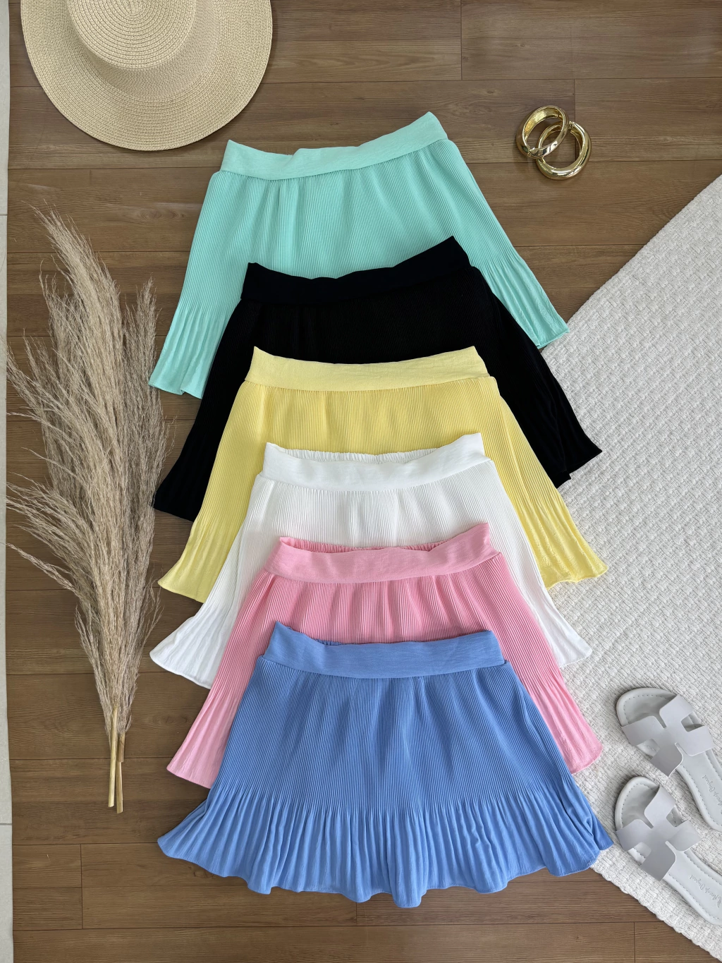 Saia plissada jess