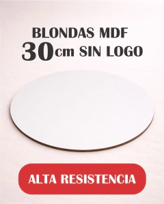 Blondas MDF Blancas 30 cm – Alta Resistencia-SIN LOGO