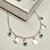 Pulseira Feminina 4 Pingentes de Olho Grego C/ 3 Chapas Redondas
