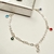Pulseira Feminina C/ 5 Pingentes de Zircônias 5mm Coloridas - comprar online