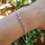 Pulseira Feminina 4 Zircônia Cristal Central e 2 nas Pontas