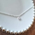 Tornozeleira Elo Português com 1 Coração Cristal Pendura ao Meio