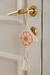 Borla flor africana beige y naranja