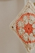 Borla flor africana beige y naranja - comprar online