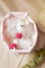 Portachupetes Osita Fucsia&Blanco
