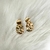 Brinco texturado oval banhado a ouro 18k - comprar online