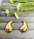 Brinco gota grande banhado a ouro 18k - comprar online