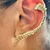 Brinco Ear CUF Orgânico Banhado a ouro 18k contemporaneo Aurora Semijoias - comprar online