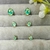Brinco trio em zirconia verde banhado a ouro 18k - comprar online