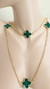 Chocker trevo verde banhada a ouro 18k na internet