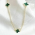 Chocker trevo verde banhada a ouro 18k - comprar online