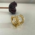 Argola organica martelada banhada a ouro 18k
