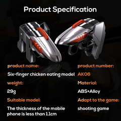 Control Celular Kipsgaming K6 Pro Disparo Rapido 6 dedos Gamer Joystick Automáticos en internet