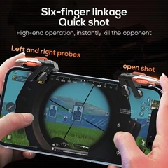 Mando Celular Kipsgaming K06 Mecanic Acero Inductivo 6 Dedos Gatillos Movil Gamer