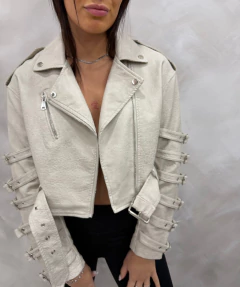 Jacket white hebillas - comprar online