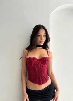 Corset urban cherry