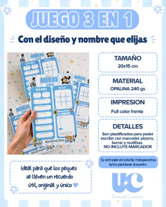 Juego 3 en 1 MUNDIAL - comprar online