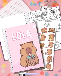 Cuaderno Liso con Actividades y Stickers en internet