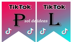 Banderines Tik tok - Sol de ideas