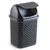 LIXEIRA PIA BASCULANTE RATTAN 4,5L PRETO NITRON