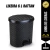 LIXEIRA C/ PEDAL RATTAN 6L PRETO NITRON