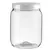 Organizador de Plástico Redondo com Tampa de Rosca Branco 1700ML